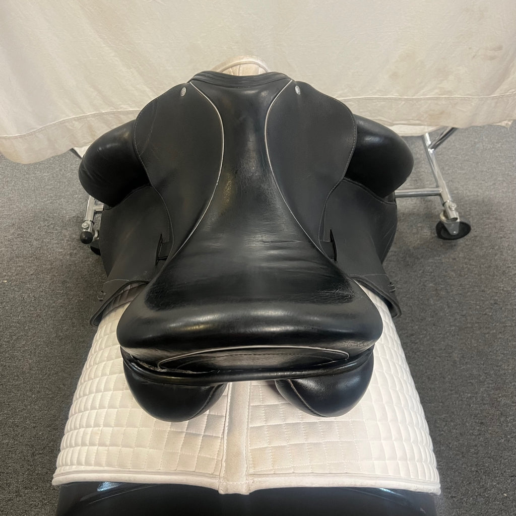 Used Custom Icon Flight 17.5" Monoflap Dressage Saddle