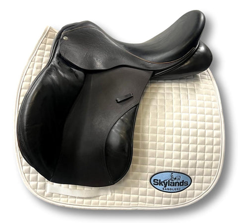 Used Custom Steffen's Advantage Monoflap 17.5" Dressage Saddle