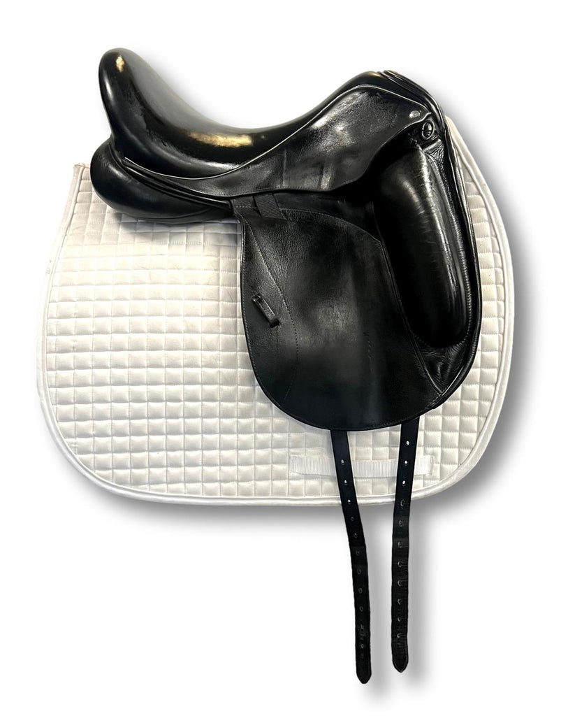 Used Custom Icon Flight 17.5" Monoflap Dressage Saddle