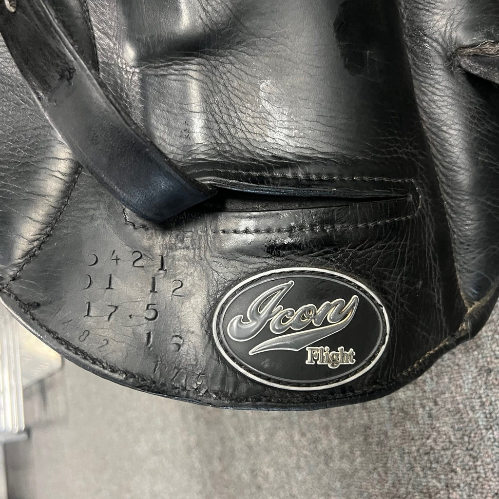 Used Custom Icon Flight 17.5" Monoflap Dressage Saddle