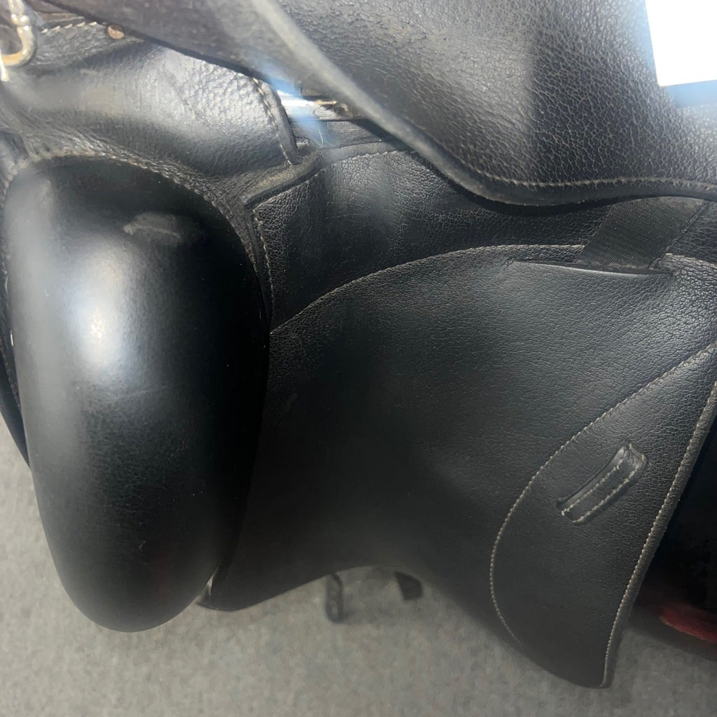 HOLD: Used Custom Icon Alpha 17" Monoflap Dressage Saddle