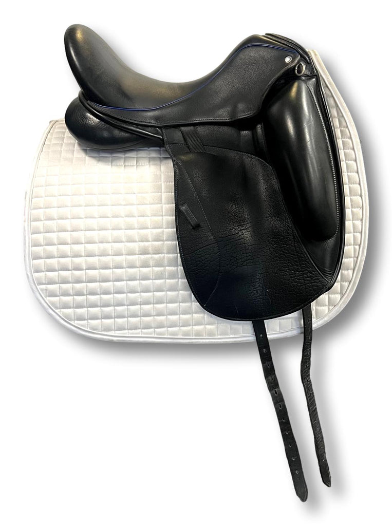 HOLD: Used Custom Icon Star 17.5" Monoflap Dressage Saddle