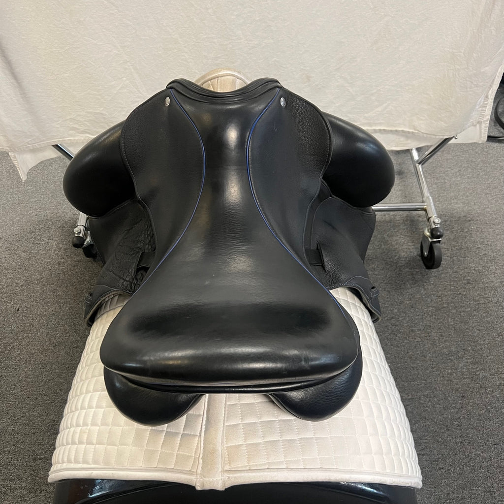 HOLD: Used Custom Icon Star 17.5" Monoflap Dressage Saddle