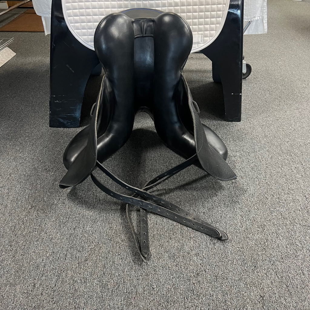 HOLD: Used Custom Icon Star 17.5" Monoflap Dressage Saddle