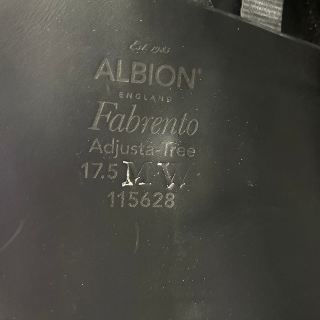 HOLD:  Used Albion Fabrento 17.5" Dressage Saddle