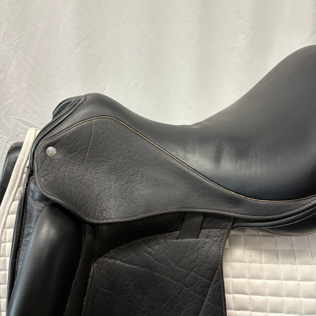 Used Custom Icon Flight 17" Monoflap Dressage Saddle