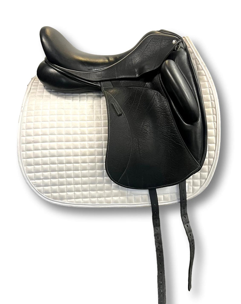 HOLD: Used Custom Icon Alpha 17.5" Monoflap Dressage Saddle