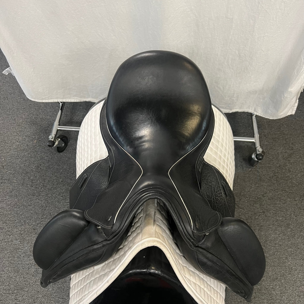 HOLD: Used Custom Icon Alpha 17.5" Monoflap Dressage Saddle