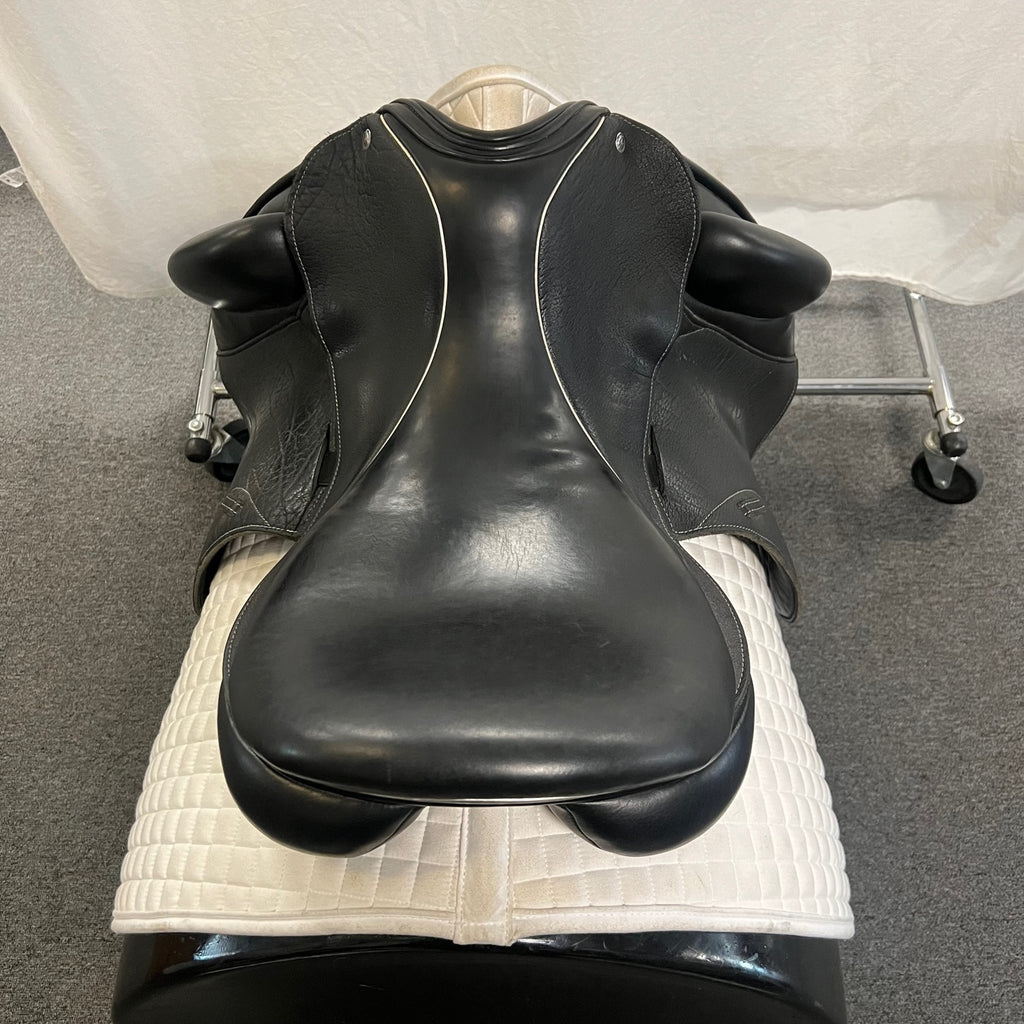 HOLD: Used Custom Icon Alpha 17.5" Monoflap Dressage Saddle