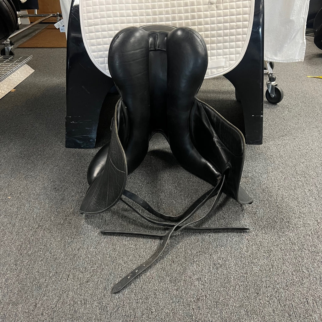 HOLD: Used Custom Icon Alpha 17.5" Monoflap Dressage Saddle