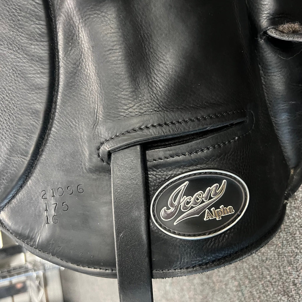 HOLD: Used Custom Icon Alpha 17.5" Monoflap Dressage Saddle