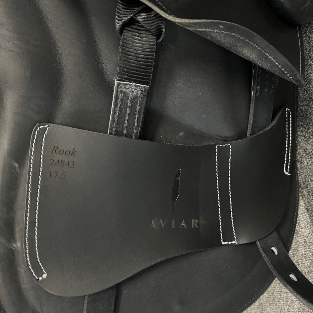 HOLD: Used Aviar Rook 1.0 - 17.5"" Monoflap Dressage Saddle