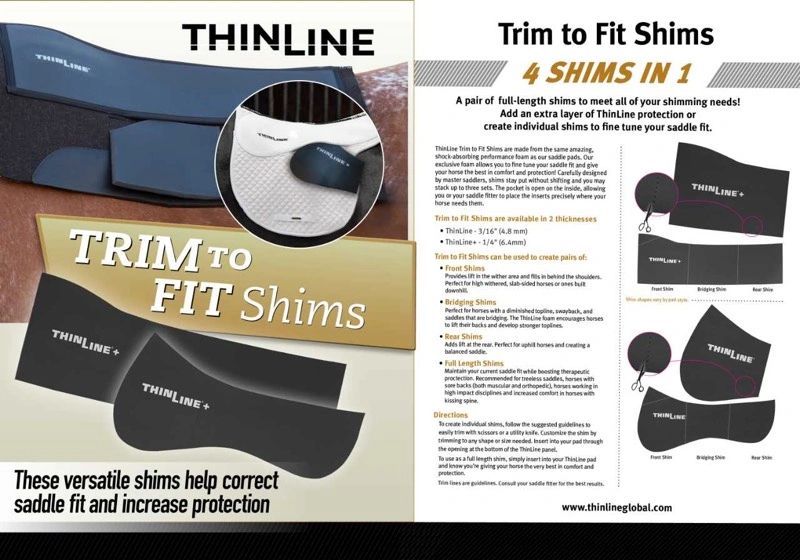 Trim-to-Fit Half-Pad Shims Thinline 3/16"