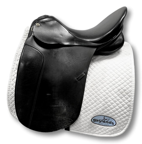 Used Custom Steffen's Advantage Monoflap 17.5" Dressage Saddle