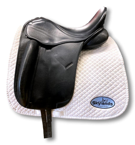 Used Custom Saddlery Wolfgang Omni Monoflap 17.5" Dressage Saddle