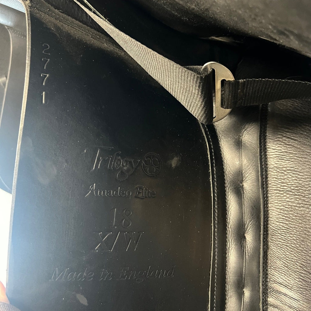 HOLD: Used Trilogy Amadeo Elite 18" Dressage Saddle