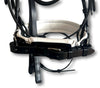 Comfort XS Patent Snaffle Bridle, White Padding with Swarovski Crystals