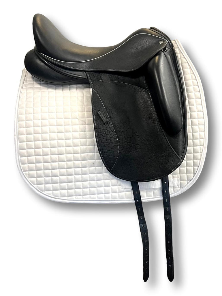 HOLD: Used Custom Icon Flight 17.5" Monoflap Dressage Saddle