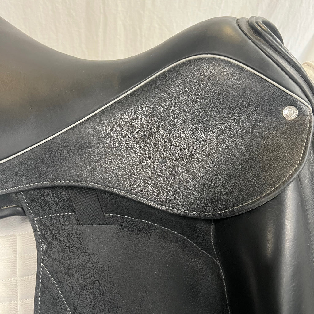 HOLD: Used Custom Icon Flight 17.5" Monoflap Dressage Saddle