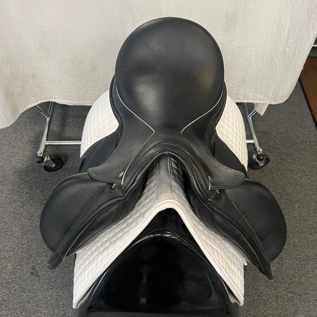 HOLD: Used Custom Icon Flight 17.5" Monoflap Dressage Saddle