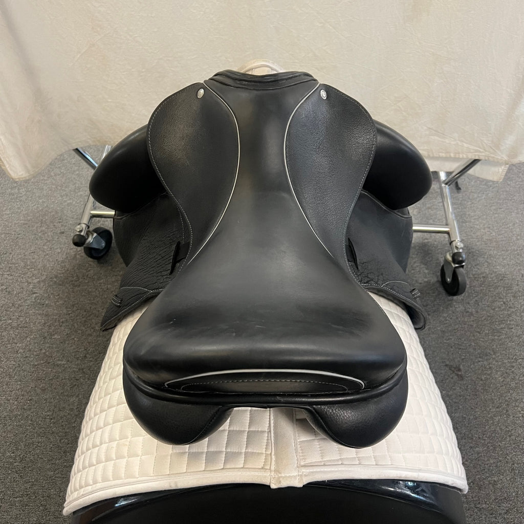 HOLD: Used Custom Icon Flight 17.5" Monoflap Dressage Saddle