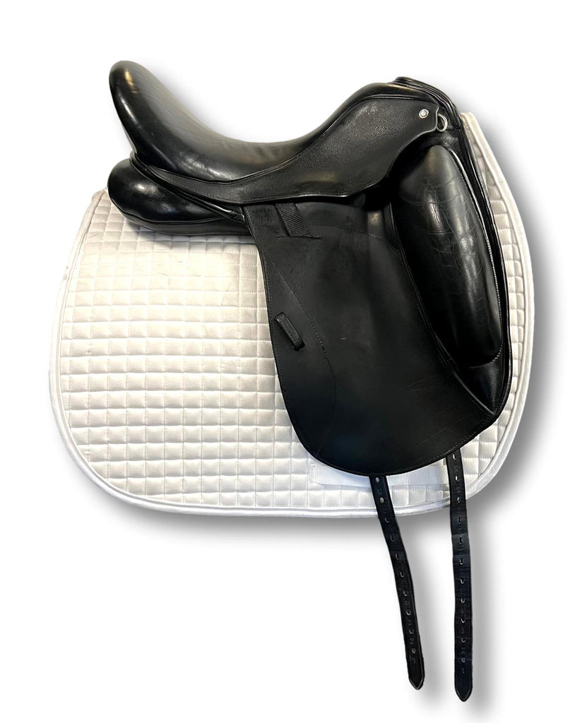 HOLD: Used Custom Icon Star 17.5" Monoflap Dressage Saddle