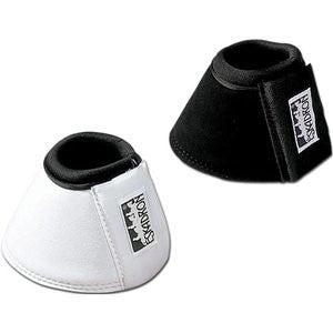 Glossy Dressage Sport Bell Boots with Fleece Trim