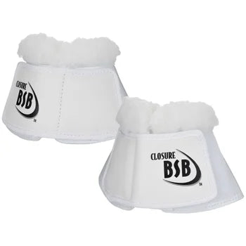 Glossy Dressage Sport Bell Boots with Fleece Trim